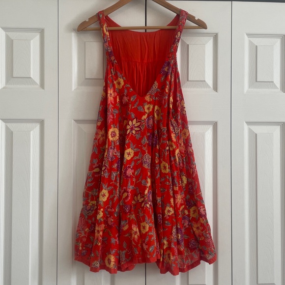 Free People Red Floral Dress - Picture 4 of 8